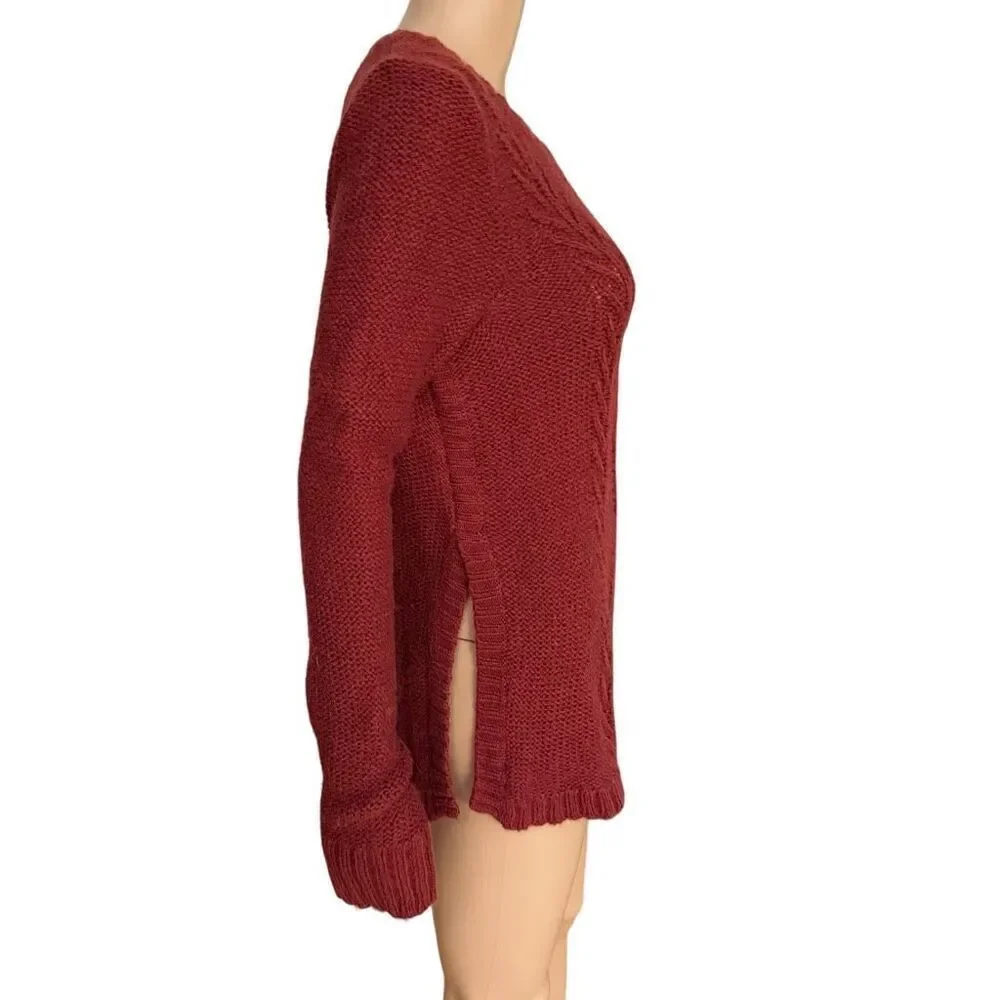 Madewell Firelight Cable Knit Pullover Sweater in a wool and alpaca blend size M